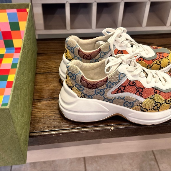 Gucci multicolored sneakers like new - Picture 3 of 12